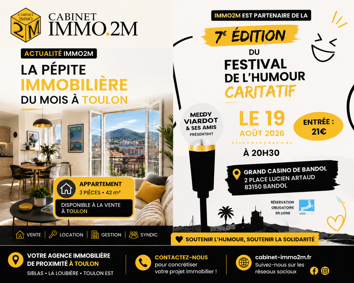 La s�lection immobili�re du mois & IMMO 2M partenaire d�un �v�nement solidaire